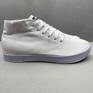 NOBULL Canvas Trainer Mens Size 10 Shoes Triple White High Top Training CrossFit